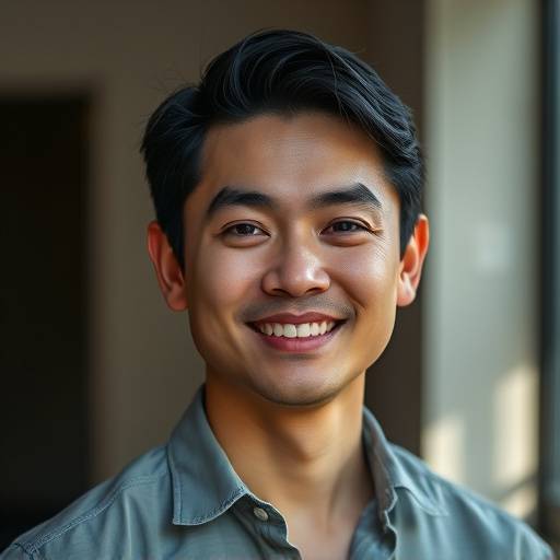 Headshot of Kevin Nguyen, animator and motion graphics designer at Luminary Lens Productions, looking creative.